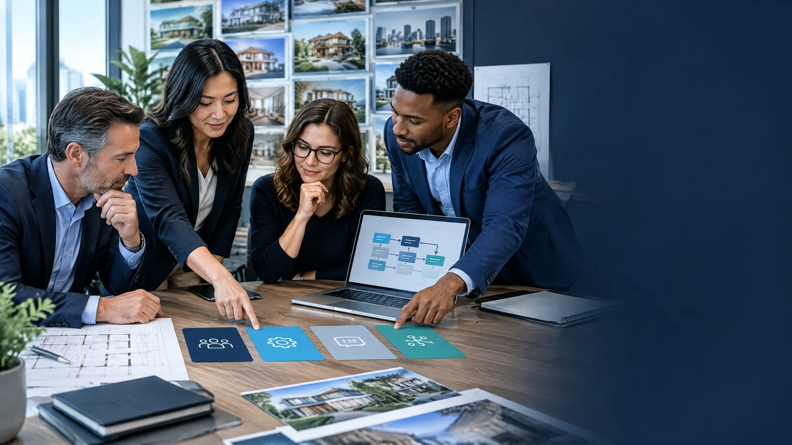 Real estate broker and operations team evaluating a proposed AI workflow before selecting a vendor